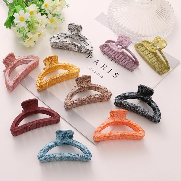 women girls geometric solid clamps acrylic hair crab moon shape hair claw clip hairpin large size hair accessories, Golden;silver
women girls geometric solid clamps acrylic hair crab moon shape hair claw clip hairpin large size hair accessories, Golden;silver