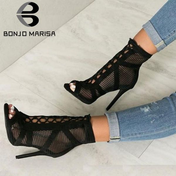 ladies summer mature rome mesh elegant lace-up gladiator sandals women thin high heels shoes woman, Black
ladies summer mature rome mesh elegant lace-up gladiator sandals women thin high heels shoes woman, Black
