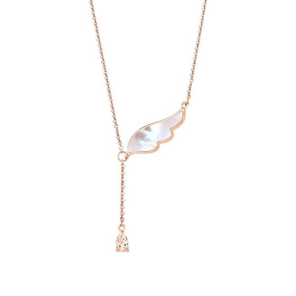 chains s925 sterling silver angel wing necklace female rose gold tassel clavicle chain fashion pendant
chains s925 sterling silver angel wing necklace female rose gold tassel clavicle chain fashion pendant