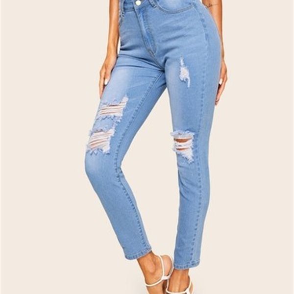 fashion jeans for women selling boutique stretch jeans in 2021, Blue