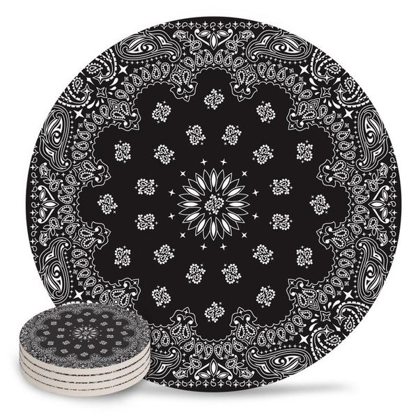 mats & pads bandana black southwestern art ceramic coasters waterproof tea cup mat modern home decor coffee table for glasses
mats & pads bandana black southwestern art ceramic coasters waterproof tea cup mat modern home decor coffee table for glasses