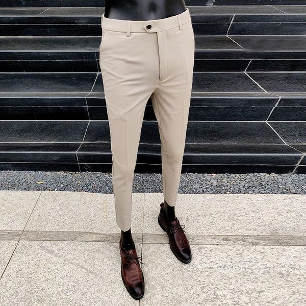 men's suits & blazers summer male trousers business casual mens suit pants fashion skinny solid color l40, White;black
men's suits & blazers summer male trousers business casual mens suit pants fashion skinny solid color l40, White;black