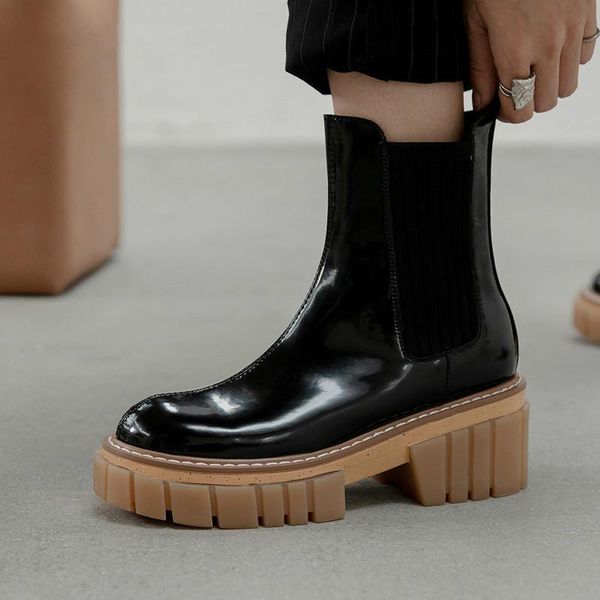 boots wedged for women 2021 autumn winter genuine leather shoes woman mixed colors party chunky heels ankle, Black
boots wedged for women 2021 autumn winter genuine leather shoes woman mixed colors party chunky heels ankle, Black