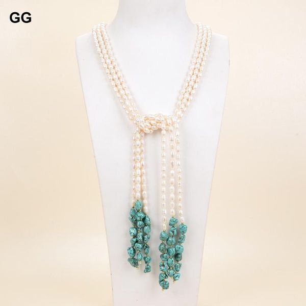 pendant necklaces jk 3 strands 44" freshwater white sridce pearl blue turquoise lariat necklace for women, Silver
pendant necklaces jk 3 strands 44" freshwater white sridce pearl blue turquoise lariat necklace for women, Silver