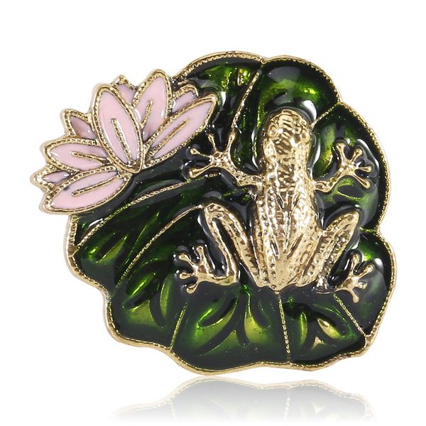 factory creative alloy drop oil lotus leaf frog brooch simple fashion accessories pin christmas
factory creative alloy drop oil lotus leaf frog brooch simple fashion accessories pin christmas