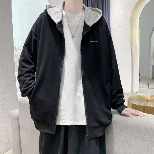 mens sweater autumn and winter ins plush thickened hooded cardigan sweater men's korean loose couple jacket, Black
mens sweater autumn and winter ins plush thickened hooded cardigan sweater men's korean loose couple jacket, Black