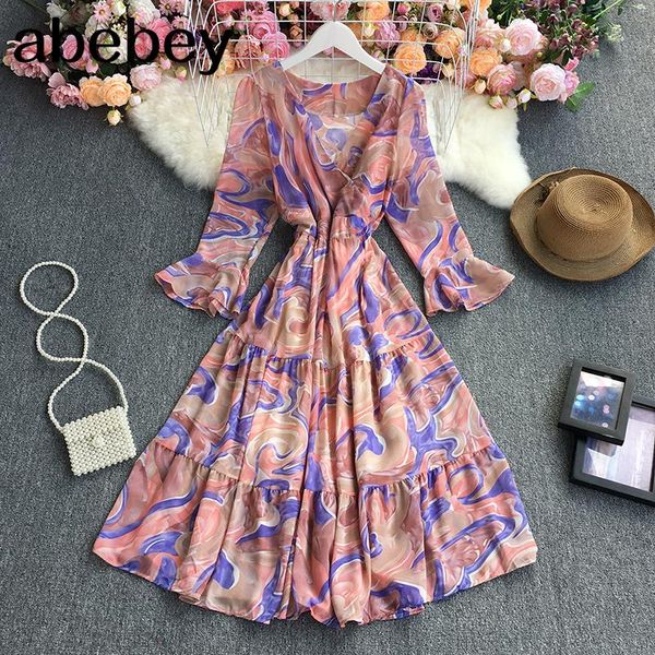 casual dresses 2021 spring summer korean v-neck flare sleeve dress high waist pleated ruffles patchwork print mid-length a-line, Black;gray
casual dresses 2021 spring summer korean v-neck flare sleeve dress high waist pleated ruffles patchwork print mid-length a-line, Black;gray