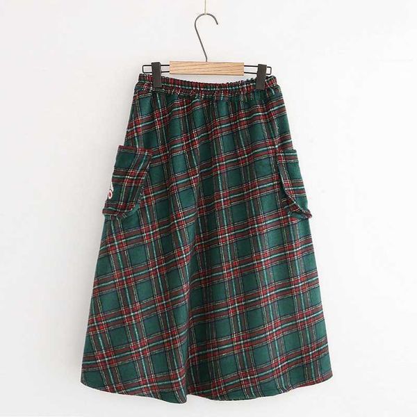 skirts vintage england style plaid school women kawaii bear embroidery pocket wool mori girl a-line long midi bhgh, Black
skirts vintage england style plaid school women kawaii bear embroidery pocket wool mori girl a-line long midi bhgh, Black