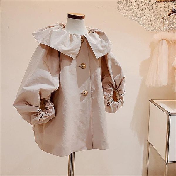 autumn korean childrens clothing windbreaker girls ruffled collar lace puff sleeve coat, Blue;gray
autumn korean childrens clothing windbreaker girls ruffled collar lace puff sleeve coat, Blue;gray
