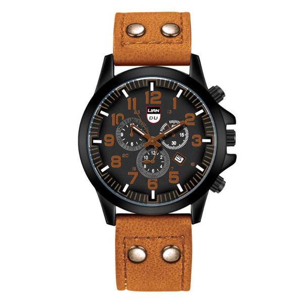 wristwatches fashion casual business men's quartz belt military watch student sports calendar, Slivery;brown
wristwatches fashion casual business men's quartz belt military watch student sports calendar, Slivery;brown