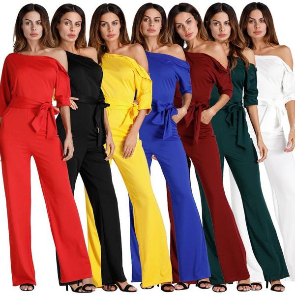 women's jumpsuits & rompers summer fashion casual half sleeve solid full length with sashes, Black;white
women's jumpsuits & rompers summer fashion casual half sleeve solid full length with sashes, Black;white