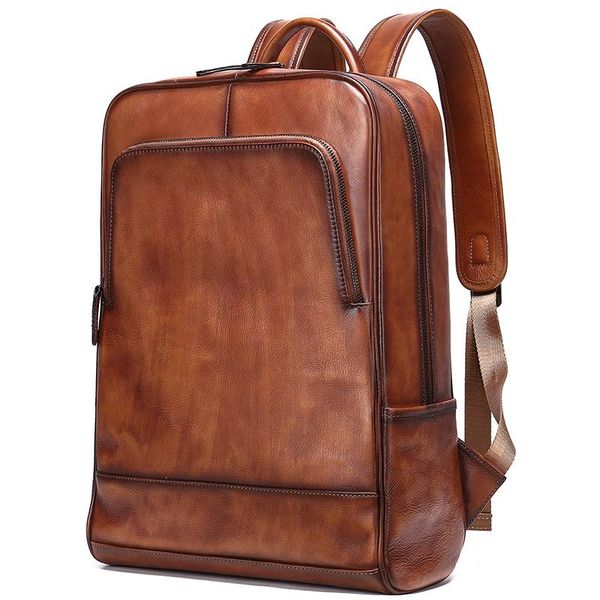 backpack luufan men's retro zipper leather large capacity travel school bag for men lapbags
backpack luufan men's retro zipper leather large capacity travel school bag for men lapbags