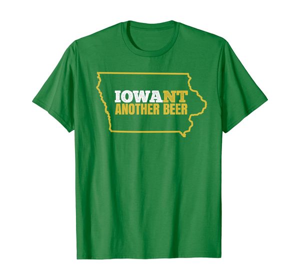 funny iowa beer shirt-distressed iowa state map t shirt t-shirt, White;black