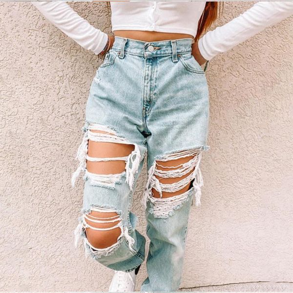 trend women's ripped fashion casual denim pants women jeans jumpsuits trousers for female, Blue
trend women's ripped fashion casual denim pants women jeans jumpsuits trousers for female, Blue
