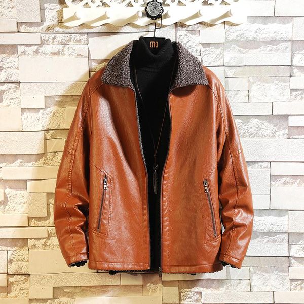 men's fur & faux 2021 men fleece leather jacket winter warm thick punk pu jackets motorcycle retro outerwear coats, Black
men's fur & faux 2021 men fleece leather jacket winter warm thick punk pu jackets motorcycle retro outerwear coats, Black