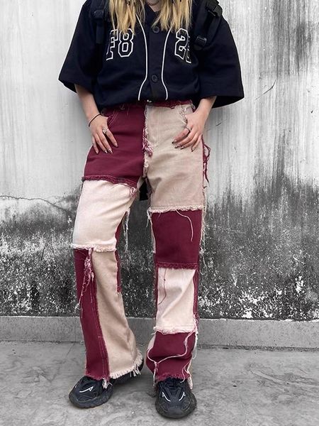 men's jeans biggorange mannen vintage kleur blok scheuren patchwork denim broek casual japanse high street harajuku mode streetwear, Blue
men's jeans biggorange mannen vintage kleur blok scheuren patchwork denim broek casual japanse high street harajuku mode streetwear, Blue