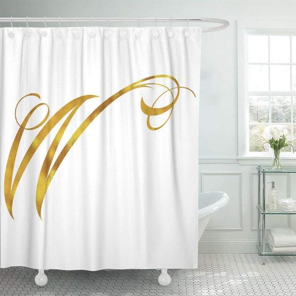 shower curtains faux w initials gold letter quote script white curtain waterproof polyester fabric 60 x 72 inches with hooks
shower curtains faux w initials gold letter quote script white curtain waterproof polyester fabric 60 x 72 inches with hooks
