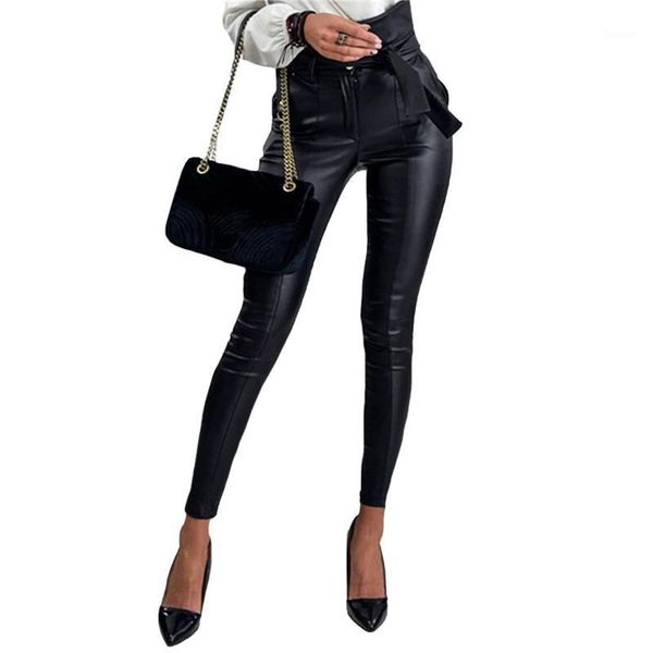 fashion street style women pu leather pants solid gold black bottoms high waist skinny belts pencil long trousers female clothes women', Black;white
fashion street style women pu leather pants solid gold black bottoms high waist skinny belts pencil long trousers female clothes women', Black;white