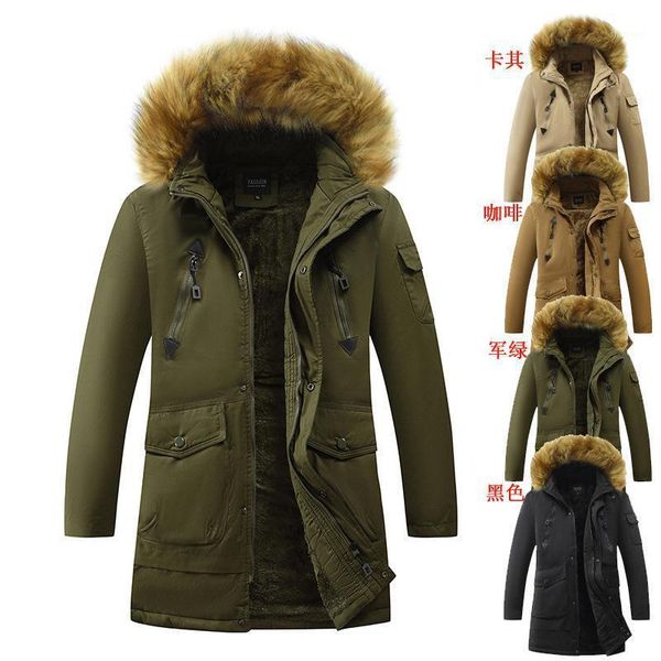 men's jackets winter cotton padded jacket plush thickened large hooded, Black;brown
men's jackets winter cotton padded jacket plush thickened large hooded, Black;brown