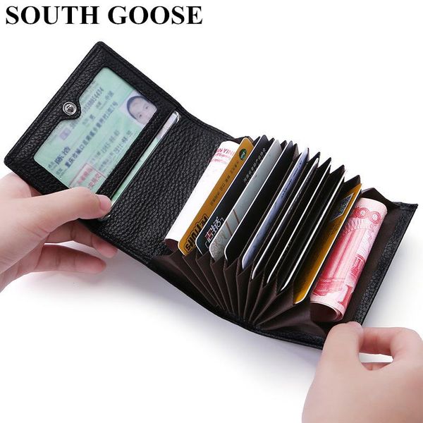 card holders genuine leather bag trifold organizer purse men simple business case women mini wallet holder coin, Brown;gray
card holders genuine leather bag trifold organizer purse men simple business case women mini wallet holder coin, Brown;gray