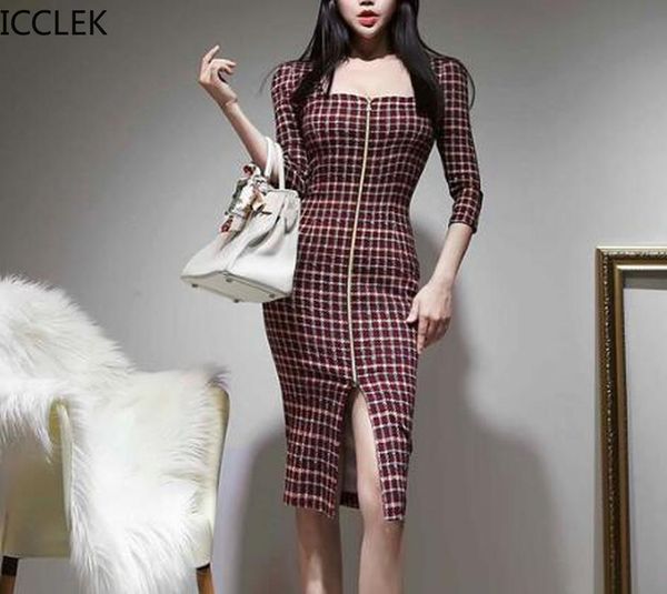 korean women temperament slim mid-length zipper slit lattice bodycon office work dress casual dresses, Black;gray
korean women temperament slim mid-length zipper slit lattice bodycon office work dress casual dresses, Black;gray