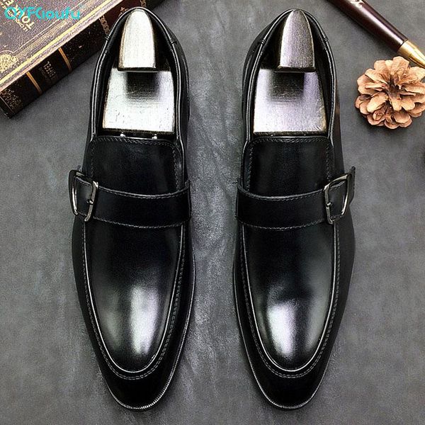 dress shoes qyfcioufu mens formal genuine leather oxford for men wedding business office buckle male zapatos de hombre, Black
dress shoes qyfcioufu mens formal genuine leather oxford for men wedding business office buckle male zapatos de hombre, Black