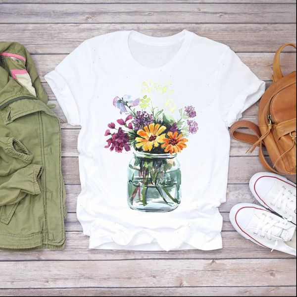 womens t shirts women flower floral painting 90s print fashion cute summer shirt ladies graphic female tee, White
womens t shirts women flower floral painting 90s print fashion cute summer shirt ladies graphic female tee, White