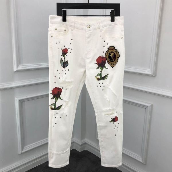 men's jeans wz0868 fashion 2021 runway luxury european design party style clothing, Blue
men's jeans wz0868 fashion 2021 runway luxury european design party style clothing, Blue