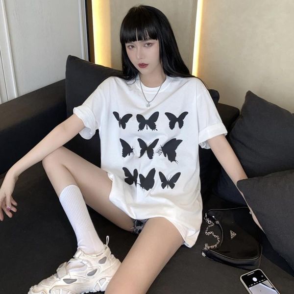 women's t-shirt butterfly printed tshirt harajuku shirt t shirts oversized summer women streetwear female t-shirts, White
women's t-shirt butterfly printed tshirt harajuku shirt t shirts oversized summer women streetwear female t-shirts, White