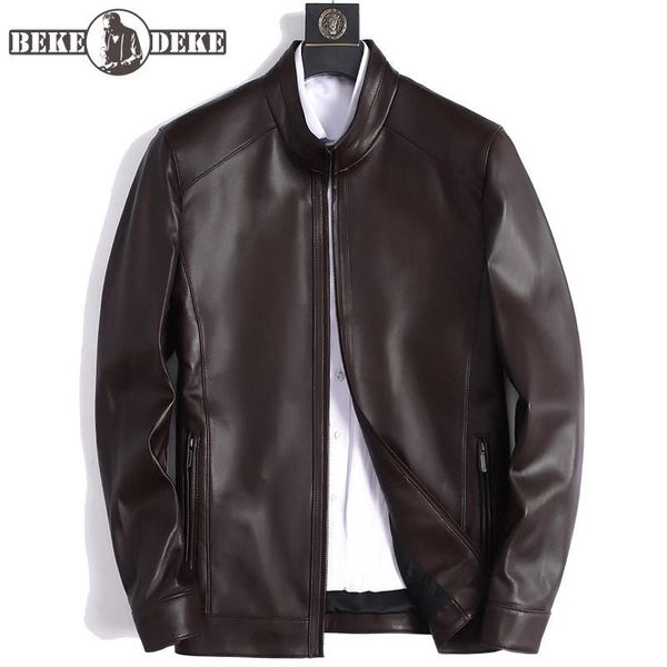 men's leather & faux autumn winter outerwear business casual mens genuine jacket stand collar zipper sheepskin coat plus size 5xl 6xl 7, Black
men's leather & faux autumn winter outerwear business casual mens genuine jacket stand collar zipper sheepskin coat plus size 5xl 6xl 7, Black
