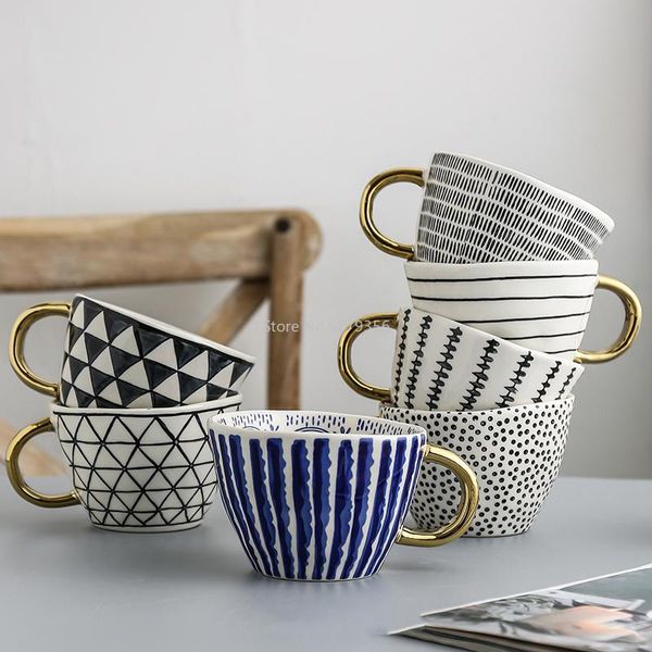 personalized hand painted mugs with gold handgrip ceramic geometry coffee cups irregular shape nordic home decor creative gifts
personalized hand painted mugs with gold handgrip ceramic geometry coffee cups irregular shape nordic home decor creative gifts