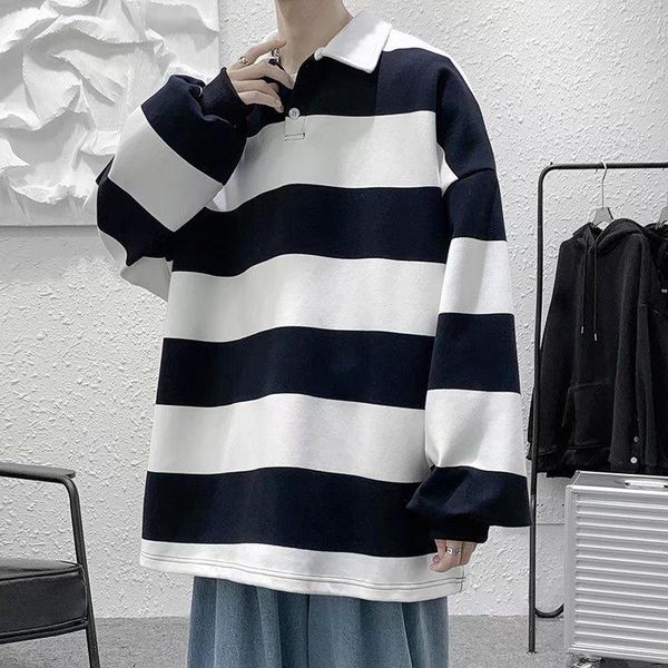 men's t-shirts oversized 100% cotton blue black white vintage korean style summer t shirt long sleeve turn down collar men 2021, White;black
men's t-shirts oversized 100% cotton blue black white vintage korean style summer t shirt long sleeve turn down collar men 2021, White;black
