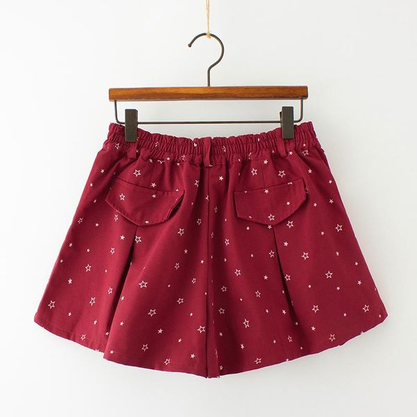 women's shorts mori japanese harajuku retro stars printed womens girls casual elastic waist short skirts, White;black
women's shorts mori japanese harajuku retro stars printed womens girls casual elastic waist short skirts, White;black