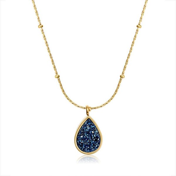 pendant necklaces dream blue crystal bud starry sky magic water drop bead chain necklace clavicle titanium steel plating., Silver
pendant necklaces dream blue crystal bud starry sky magic water drop bead chain necklace clavicle titanium steel plating., Silver