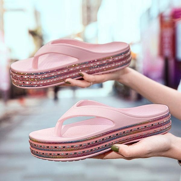 slippers rainbow women's flip flops pink fashion summer platform flop women casual house woman chunky claquette femme, Black
slippers rainbow women's flip flops pink fashion summer platform flop women casual house woman chunky claquette femme, Black