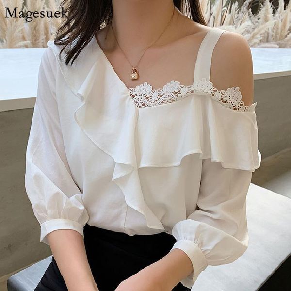 women's blouses & shirts off shoulder women blouse summer skew collar ruffles lace white 2021 puff sleeve female clothing blusas 1
women's blouses & shirts off shoulder women blouse summer skew collar ruffles lace white 2021 puff sleeve female clothing blusas 1