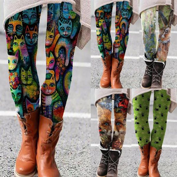 women's leggings printed elastic tights all-match women animal slim casual long boot pants, Black
women's leggings printed elastic tights all-match women animal slim casual long boot pants, Black