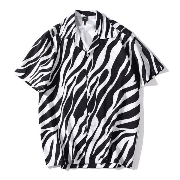 men's casual shirts hip hop harajuku hawaiian shirt streetwear zebra striped print beach 2021 men short sleeve thin, White;black
men's casual shirts hip hop harajuku hawaiian shirt streetwear zebra striped print beach 2021 men short sleeve thin, White;black