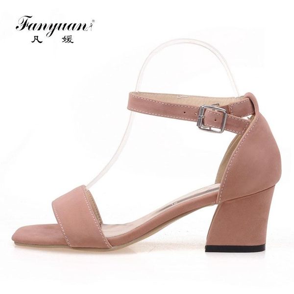 fanyuan elegant women straapy sandals solid color party lady dress thick high heels large size summer wedding ankle strap shoes, Black
fanyuan elegant women straapy sandals solid color party lady dress thick high heels large size summer wedding ankle strap shoes, Black