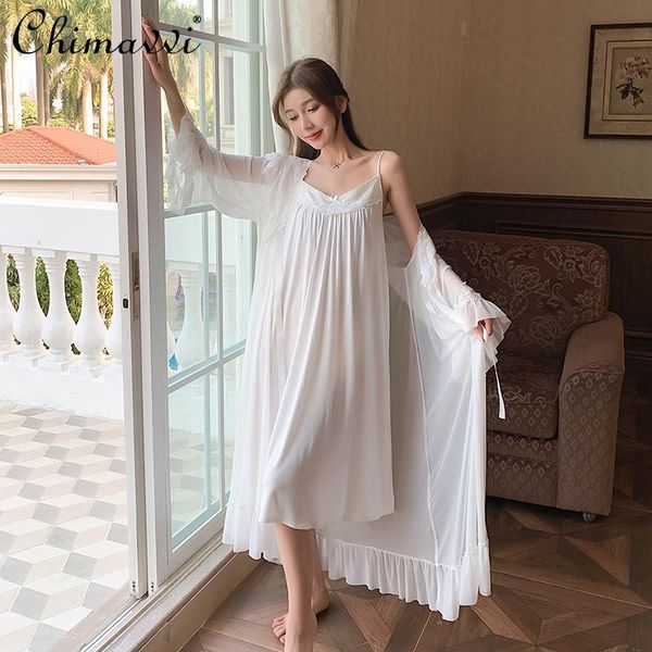 nightdress for women 2021 spring/autumn modal sling nightgown cute sweet long sleeve solid bathrobes 2-piece set women's sleepwear, Black;red
nightdress for women 2021 spring/autumn modal sling nightgown cute sweet long sleeve solid bathrobes 2-piece set women's sleepwear, Black;red