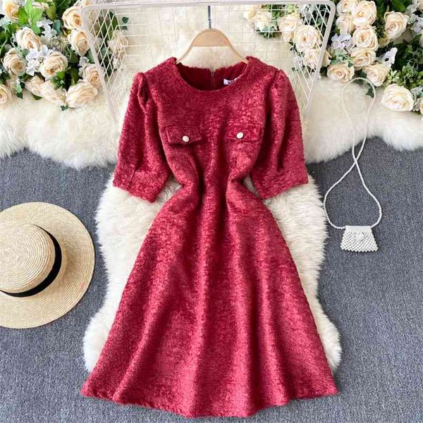 spring fashion vestidos female temperament round neck slim mini dress c210 210506, Black;gray
spring fashion vestidos female temperament round neck slim mini dress c210 210506, Black;gray