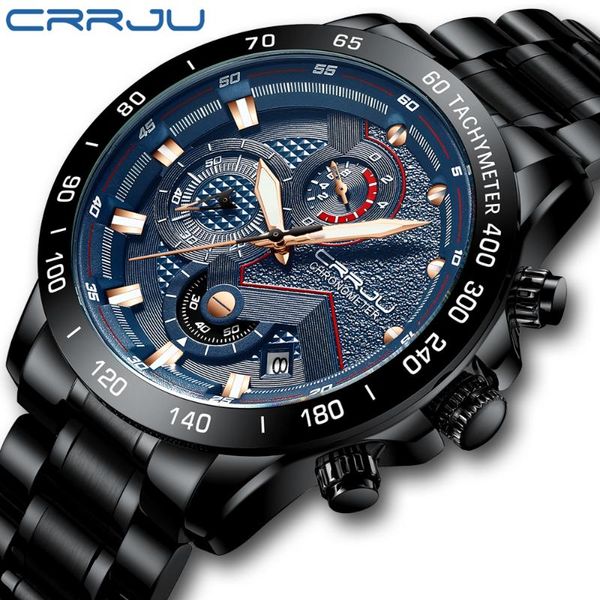 wristwatches crrju fashion men watches with stainless steel sports chronograph quartz watch male relogio masculino, Slivery;brown
wristwatches crrju fashion men watches with stainless steel sports chronograph quartz watch male relogio masculino, Slivery;brown
