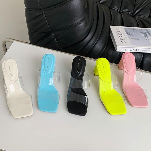 fashion candy colo pvc transparent slippers women open toe thick high heels sandals slip on outdoor ladies beach slides, Black
fashion candy colo pvc transparent slippers women open toe thick high heels sandals slip on outdoor ladies beach slides, Black