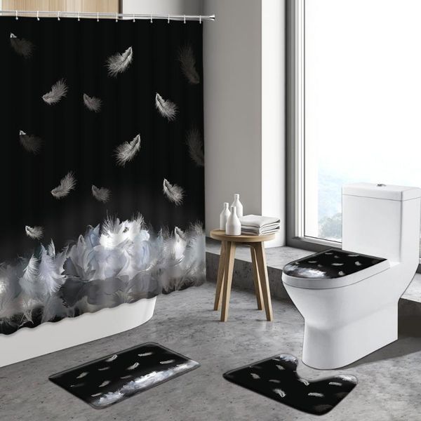 shower curtains black bottom white feather curtain colorful feathers home decor bathroom non-slip rug toilet lid cover bath mats
shower curtains black bottom white feather curtain colorful feathers home decor bathroom non-slip rug toilet lid cover bath mats