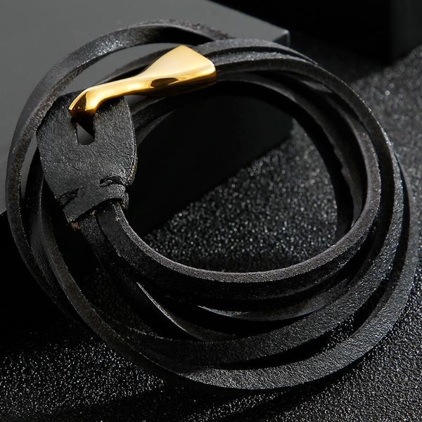 mens leather bracelet with stainless steel fish-holk clasp cowhide multi-layer black brown bracelets bangles 2021 tennis, Golden;silver
mens leather bracelet with stainless steel fish-holk clasp cowhide multi-layer black brown bracelets bangles 2021 tennis, Golden;silver