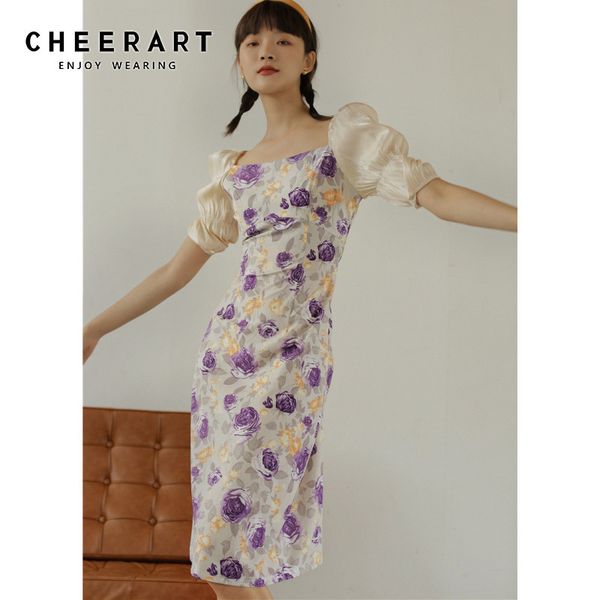 summer puff sleeve floral bodycon dress women elegant purple square neck short tunic ladies french 210427, Black;gray
summer puff sleeve floral bodycon dress women elegant purple square neck short tunic ladies french 210427, Black;gray