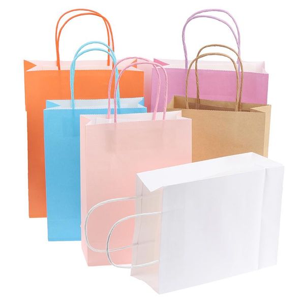gift wrap 1pc solid color paper bag with handle festival bags baby birthday children's day party
gift wrap 1pc solid color paper bag with handle festival bags baby birthday children's day party
