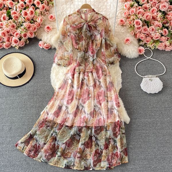 women floral chiffon maxi dress autumn bow collar puff long sleeve high waist a-line elegant party vestidos female 2021 fashion, Black;gray
women floral chiffon maxi dress autumn bow collar puff long sleeve high waist a-line elegant party vestidos female 2021 fashion, Black;gray