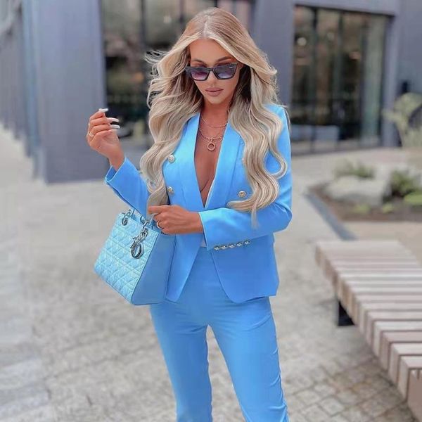 women's two piece pants 2 two-piece set 2021 female autumn fashion women blazer double breasted jacket & trousers office party suit, White
women's two piece pants 2 two-piece set 2021 female autumn fashion women blazer double breasted jacket & trousers office party suit, White