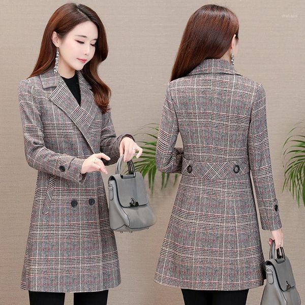 women's wool & blends windbreaker mid-length 2021 early spring product temperament coat short jacket, Black
women's wool & blends windbreaker mid-length 2021 early spring product temperament coat short jacket, Black